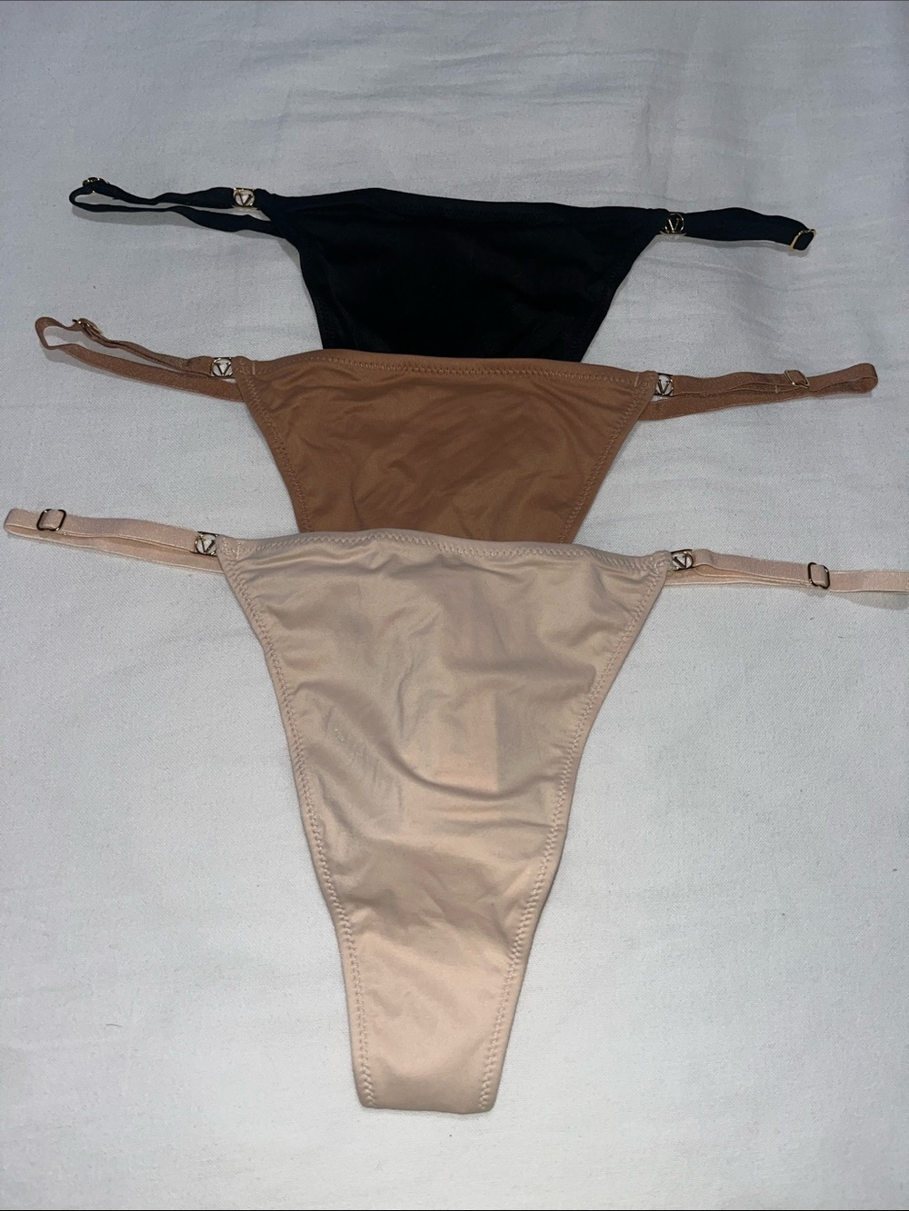 Victoria's Secret Love Cloud Adjustable Thong Set Pack of 3